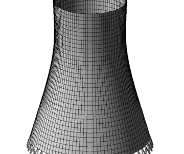 3D модель Расчёт башенной испарительной железобетонной градирни 179 метров в высоту