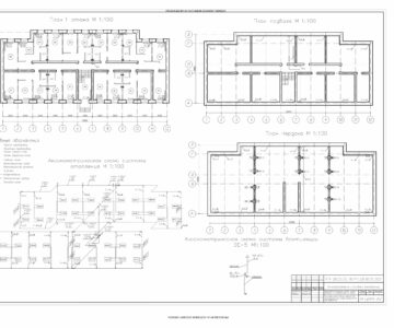 Чертеж Проектирование внутренней системы отопления и вентиляции 2-ух этажного дома в г. Чумикан