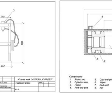 Чертеж Расчет гидравлического пресса