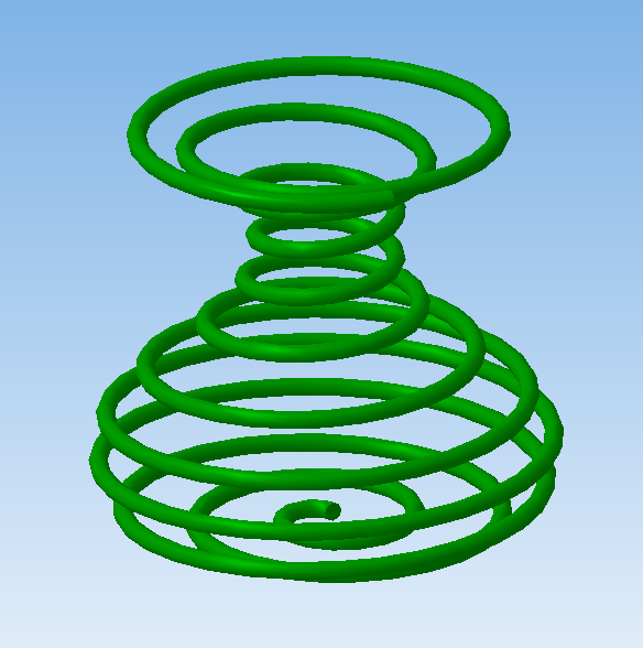 3D модель Пружина в форме вазы