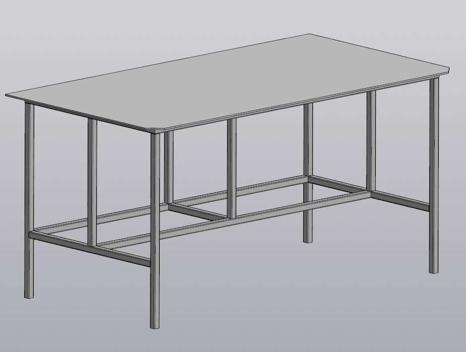 3D модель Сварочный стол 1500х800х800 мм