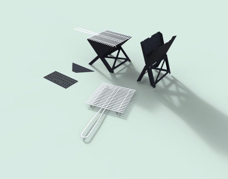 3D модель Мангал книга