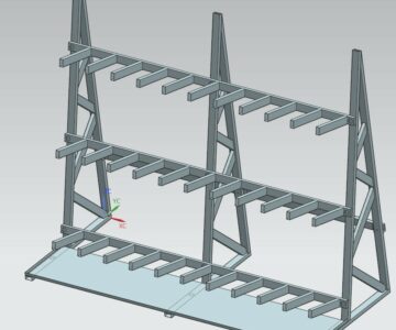 3D модель Стеллаж для вертикального хранения (2000х2560х1028 мм)