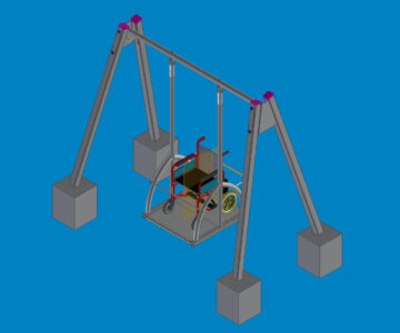 3D модель Качели для инвадной коляски