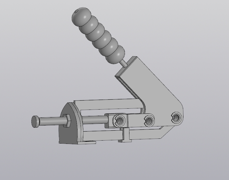 3D модель Зажим механический плунжерный с кронштейном