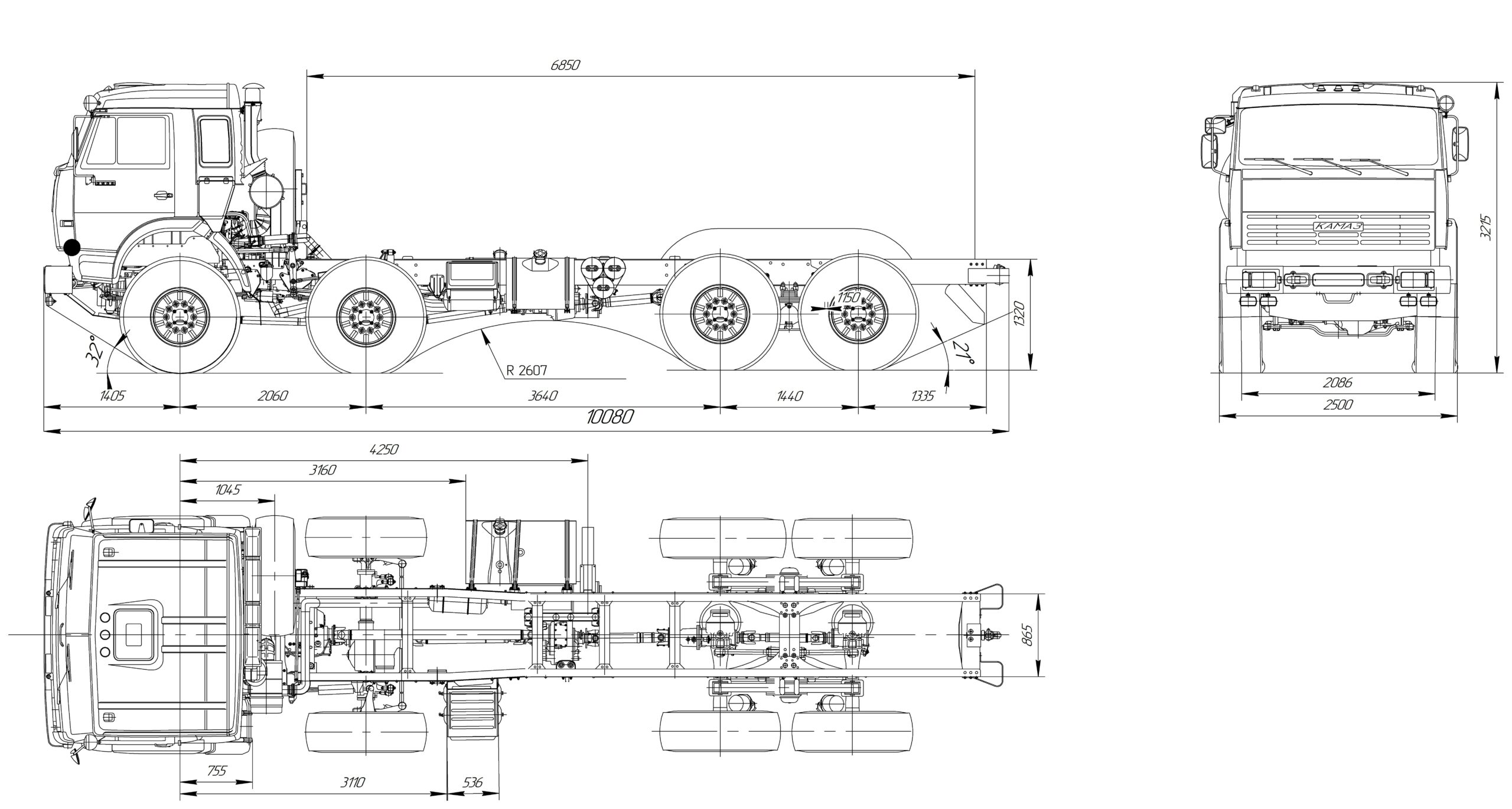 Чертеж Чертеж КАМАЗ-6560