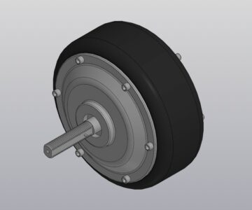 3D модель Колесо гироборда редукторное 6"