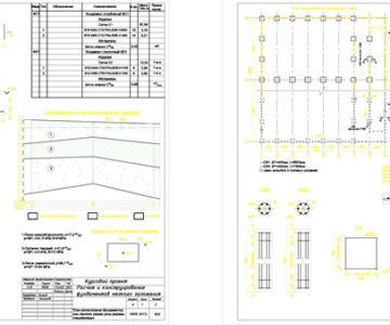 Чертеж Расчет и конструирование фундаментов производственного здания