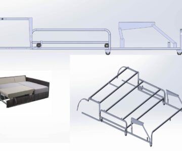 3D модель Механизм трансформации дивана