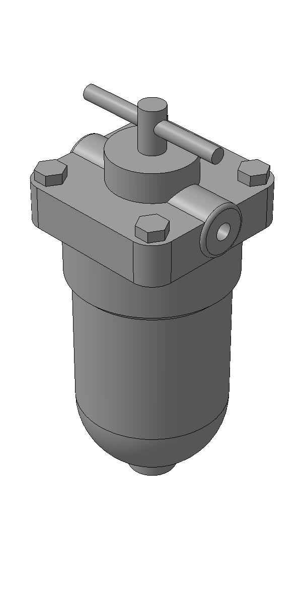 3D модель Фильтр щелевой 40-80-1К ГОСТ 21329 (массо-габаритная модель)