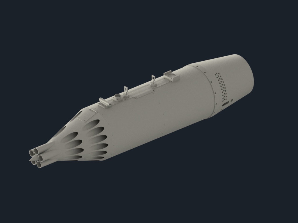 3D модель блок неуправляемых ракет Уб-32