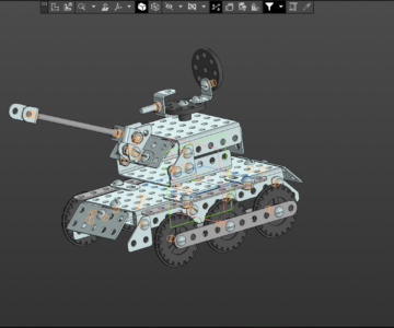 3D модель Металлический конструктор "Танк"