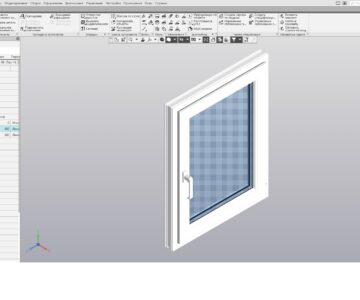 3D модель Параметрическая модель ПВХ окна с однокамерным стеклопакетом