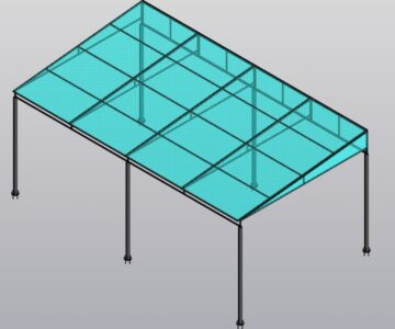 3D модель Навес для австоянки 3,5х4,5х8,1