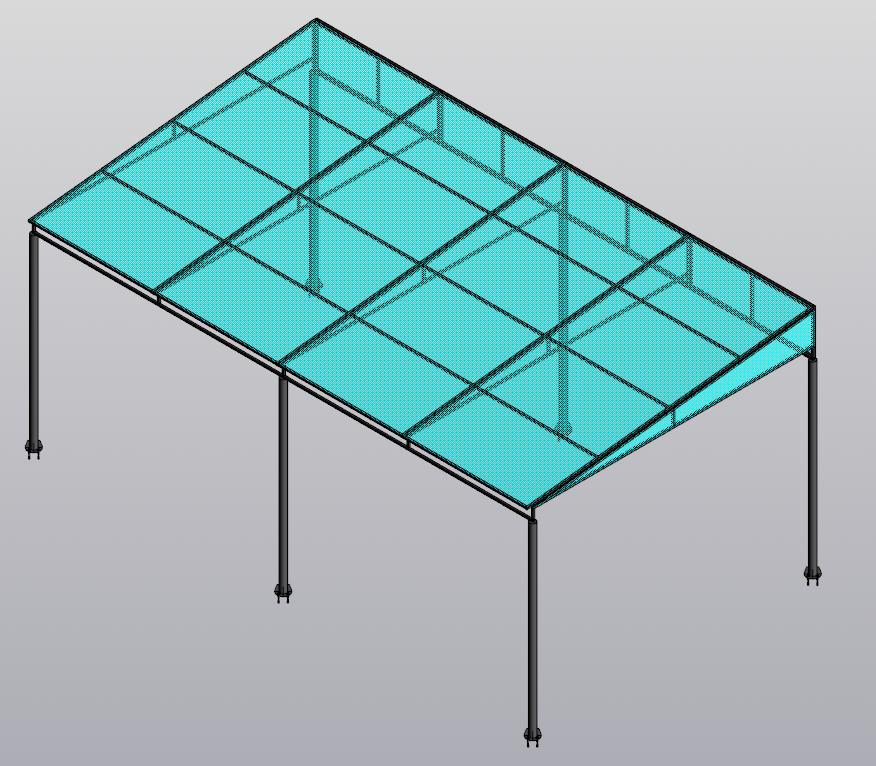 3D модель Навес для австоянки 3,5х4,5х8,1