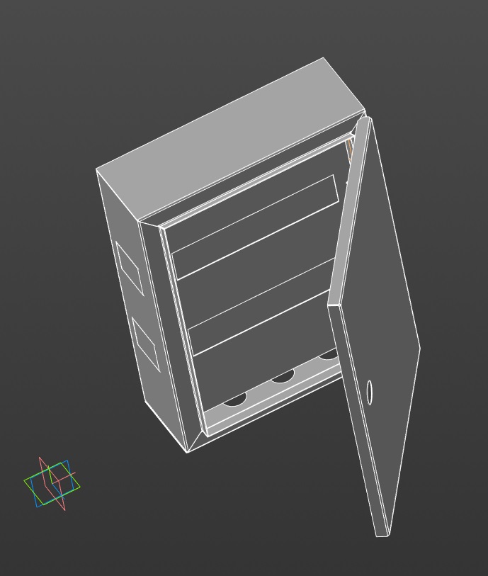 3D модель Щит распределительный навесной ЩРН-24