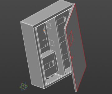 3D модель Щит учета, распределительный ЩУРН-24