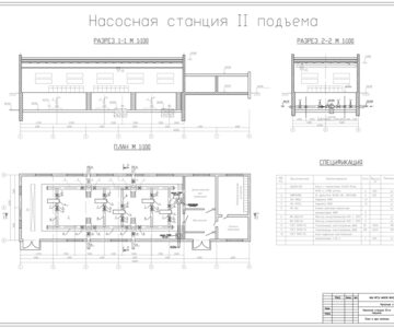 Чертеж Водопроводная насосная станция II - го подъёма