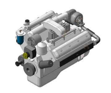 3D модель Двигатель ЯМЗ-238Д