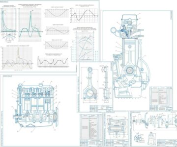 Чертеж Расчет двигателя внутреннего сгорания автомобиля