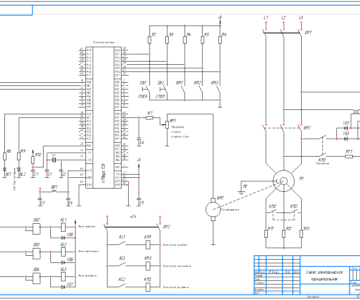 Чертеж Микропроцессорная система управления пуском и торможением асинхронного двигателя с фазным ротором
