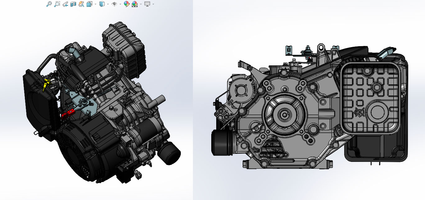 3D модель Двигатель Zongshen GB620 3D