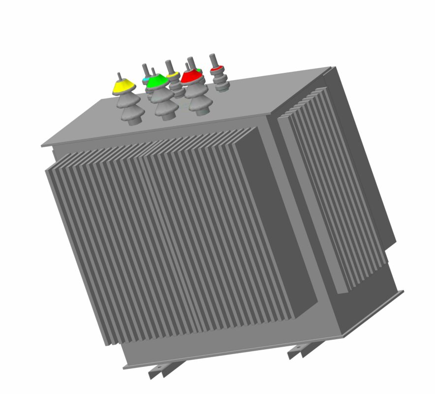 3D модель 3D модель трансформатора ТМГ-400 и 630 кВА