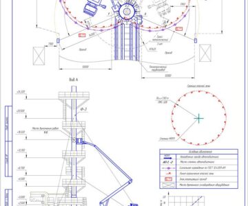 Чертеж Ситуационный план, монтажные работы при помощи МПРП(ПМС-328)