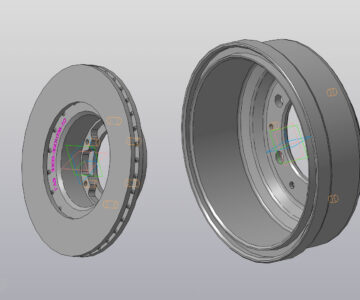 3D модель Барабан + диск тормозной ГАЗ-3302