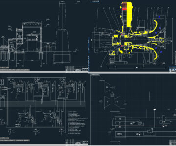Чертеж Реконструкция Уральской ТЭЦ3 с установкой 3х газотурбинных установок