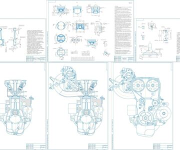 Чертеж Подборка чертежей по двигателю daewoo