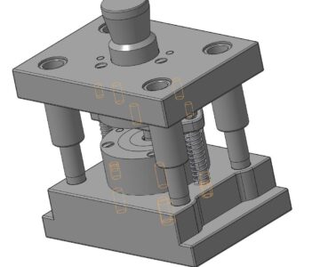 3D модель Штамп для выдавливания деталей задание №14