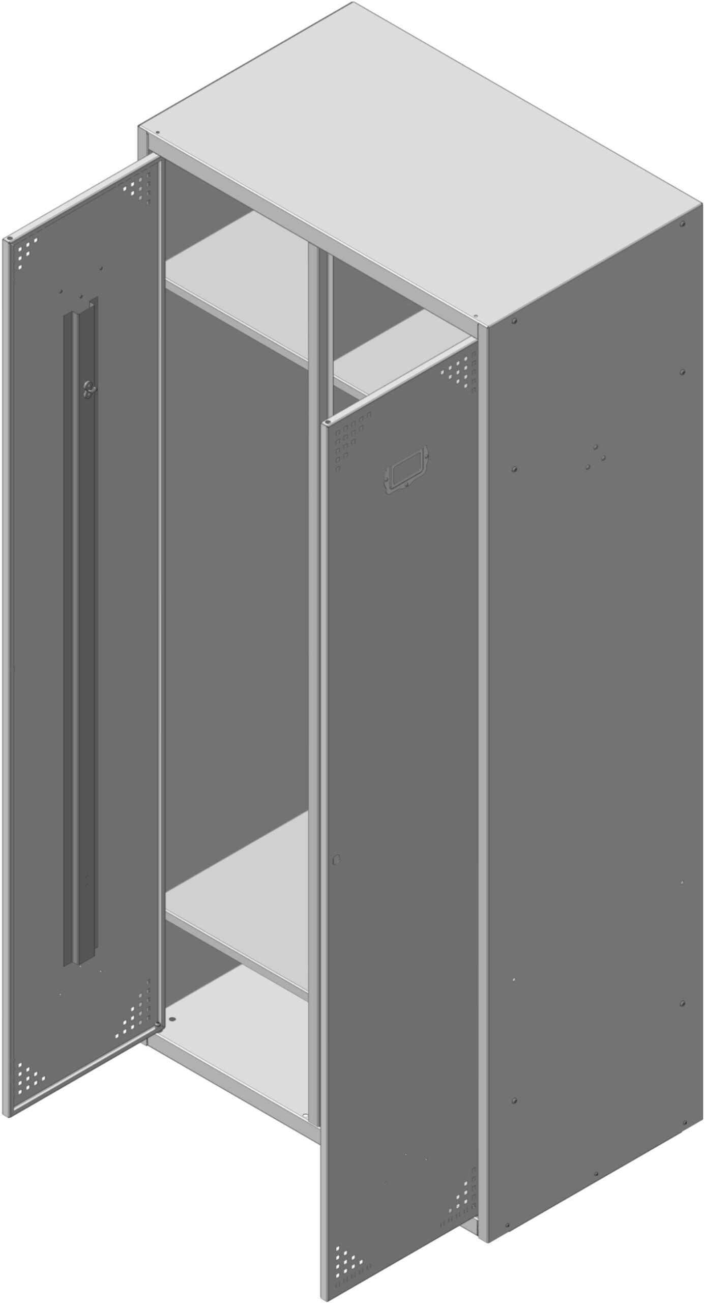 3D модель Шкаф металлический 0.8х0.5х2.1 мм