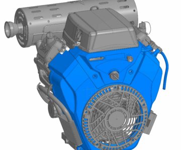 3D модель Zongshen 2V80 двухцилиндровый