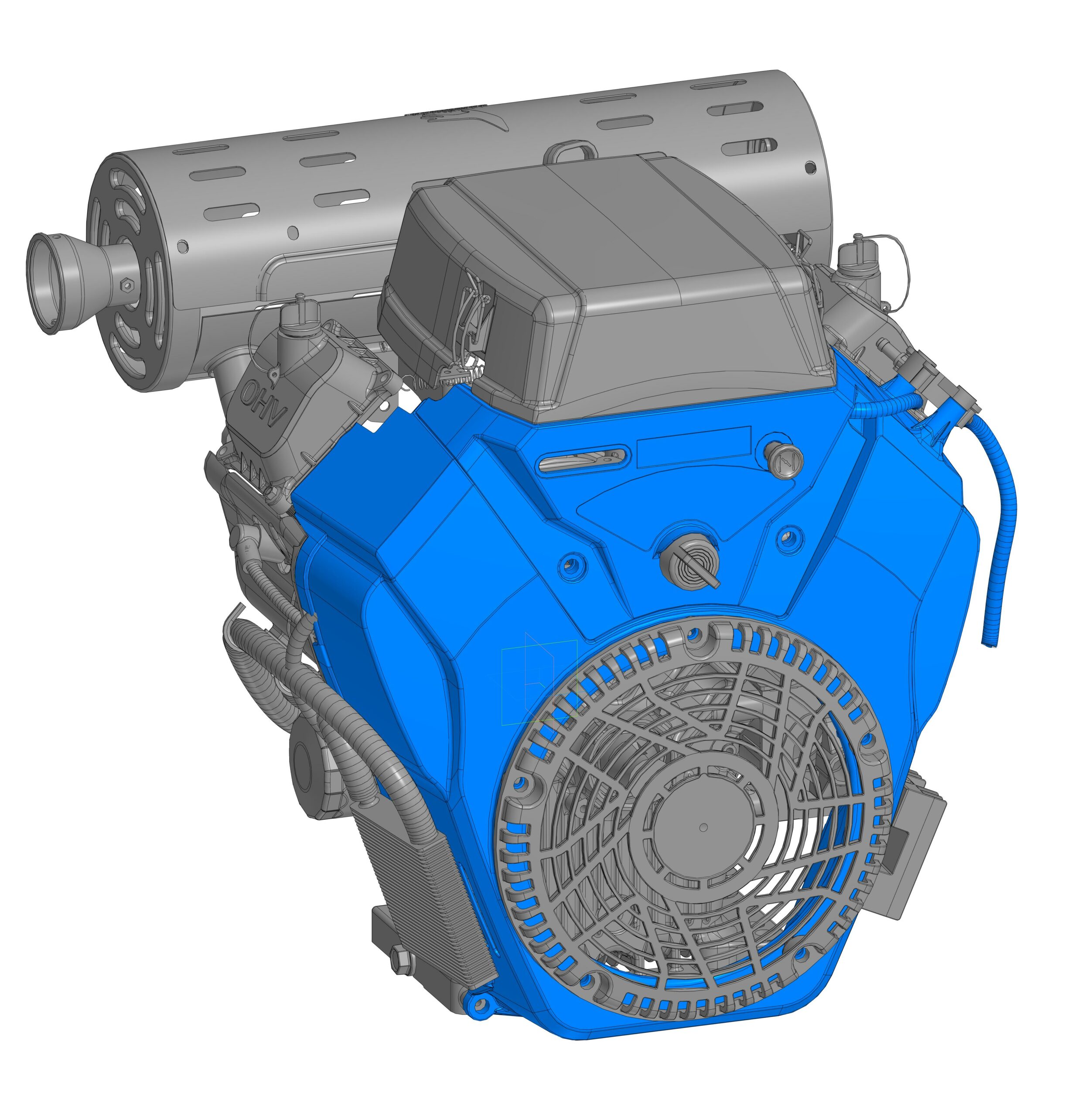 3D модель Zongshen 2V80 двухцилиндровый