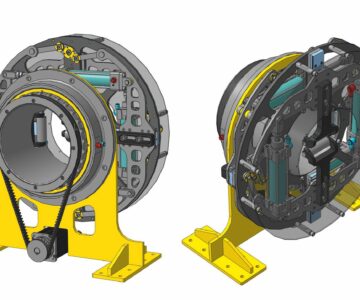 3D модель Поворотный люнет для станков лазерной резки труб