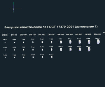 3D модель Заглушки 3D эллиптические по ГОСТ 17379-2001 (исполнение 1)