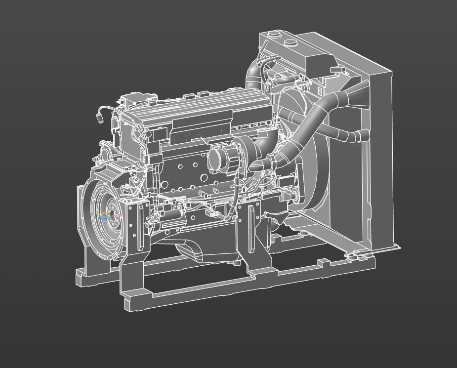 3D модель Двигатель Volvo TAD842VE