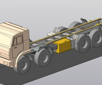 3D модель Шасси КАМАЗ-6350