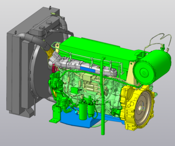 3D модель Двигатель Volvo TAD1342VE 3D Модель