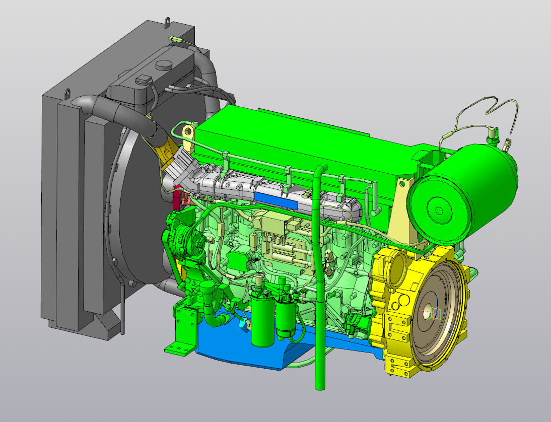 3D модель Двигатель Volvo TAD1342VE 3D Модель