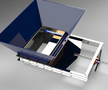 3D модель Шиберная ножевая задвижка для приемного бункера