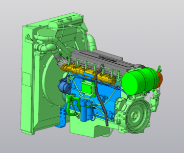 3D модель Двигатель Volvo TAD1643VE