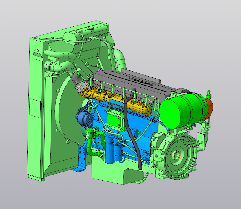 3D модель Двигатель Volvo TAD1643VE