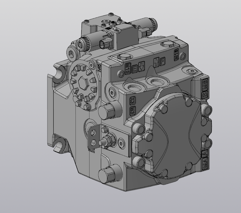 3D модель Гидронасос Sauer Danfoss H1-P-115 см3/мин