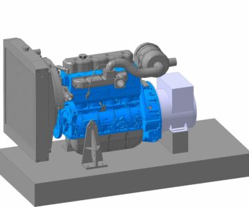 3D модель Двигатель BD 56.0 E с генератором Sincro