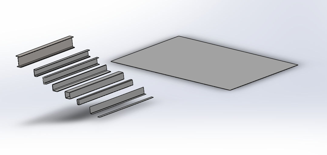 3D модель Библиотека металлопроката для SolidWorks с привязкой размеров к спецификации