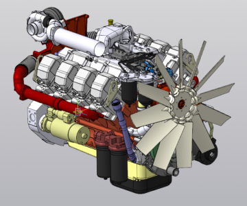 3D модель Двигатель ТМЗ-8525