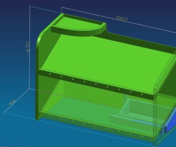 3D модель Полка под обувь с потайным отделом