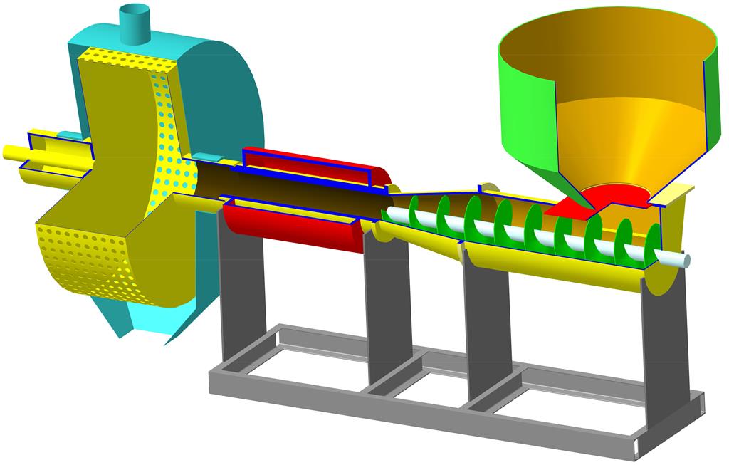 3D модель Газогенераторная установка для переработки растительных отходов